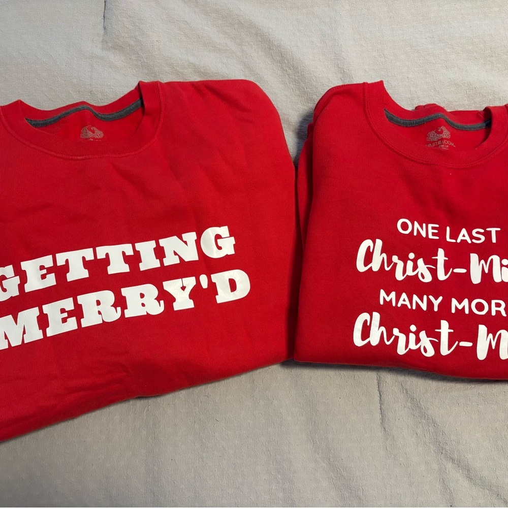 Red Christmas Graphic Sweatshirts